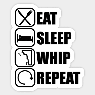 Eat Sleep Whip Repeat - Climbing Sticker